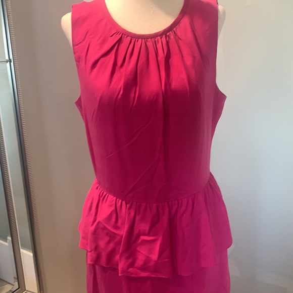 Trina Turk hot pink peplum style dress - Picture 2 of 5